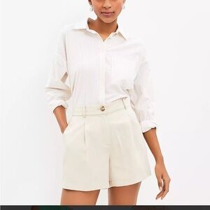 NWT LOFT Pleated Shorts in Emory
